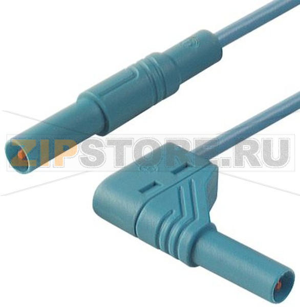 Провод испытательный 0.5 м, 32 A, 1000 В/AC/DC, синий Hirschmann 934081102 