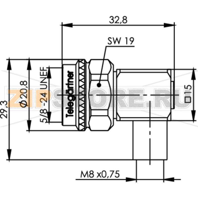 Разъем коаксиальный, штекер N, штекер FME, 1 шт Telegärtner J01027C0020 