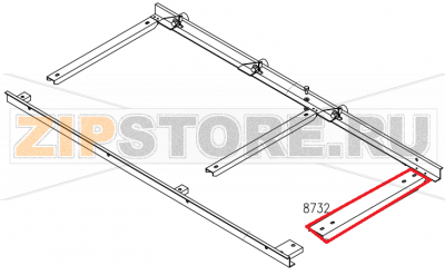 Traverso Movimento Telaio Serie TR Aristarco TR 1650                                 Traverso Movimento Telaio Serie TR&nbsp;Aristarco TR 1650Запчасть на сборочном чертеже под номером: 8732Название запчасти Aristarco на итальянском языке: Traverso Movimento Telaio Serie TR Aristarco TR 1650