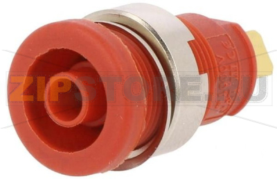 Гнездо 4 мм, 25 А, 1 кВ/DC, красное Hirschmann SEB 2610 F4,8 RT 