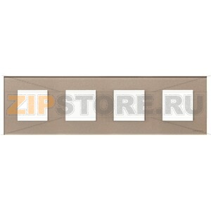 Рамка четырехместная, двухмодульная, стекло брызги шампанского ABB 2CLA227400N3901 