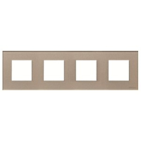 Рамка четырехместная, двухмодульная, стекло брызги шампанского ABB 2CLA227400N3901