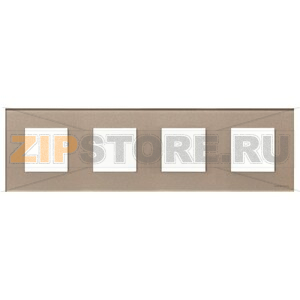 Рамка четырехместная, двухмодульная, стекло брызги шампанского ABB 2CLA227400N3901 