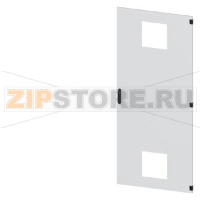 SIVACON, door, right, with cutout for filter fan, with ventilation openings H: 2200 mm, W: 900 mm, RAL 7035, Protection class 1 Siemens 8MF1290-2UT14-3BA2