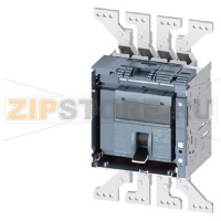 draw-out switch disconnector with handle with guide frame and PSS frame 1600; 4AUX Icu=55kA @ 415V, 4-pole, left SD100; In=1250A without overload protection w/o short-circuit protection front bus connector offset Siemens 3VA2712-5.A46-....