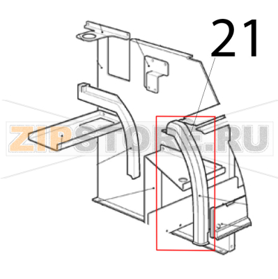 Cornice sportello SX Scotsman AF 206 Cornice sportello SX Scotsman AF 206Запчасть на деталировке под номером: 21