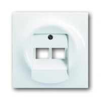 Накладка для двухпостовой розетки с полем для надписи ABB 2CKA001753A9004