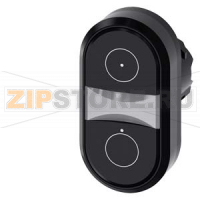 АКТУАТОР ДВОЙНОЙ КНОПКИ, 22MM, КРУГЛ., ПЛАСТИК, КНОПКА ЧЁРНАЯ: SYMBOL 5264 IEC 60417, BLACK: SYMBOL 5265 IEC 60417, FLAT BUTTONS, ГОРИЗОНТАЛЬНОЕ ПЕРЕМЕЩЕНИЕ INSTALLATION Siemens 3SU1000-3AB11-0AQ0