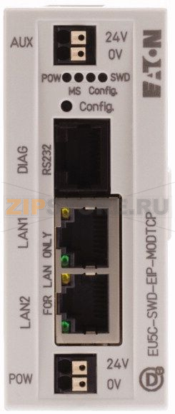 Шлюз SWD Ethernet/MODBUS, Ethernet/IP, Modbus TCP, 99 компонентов Eaton EU5C-SWD-EIP-MODTCP 