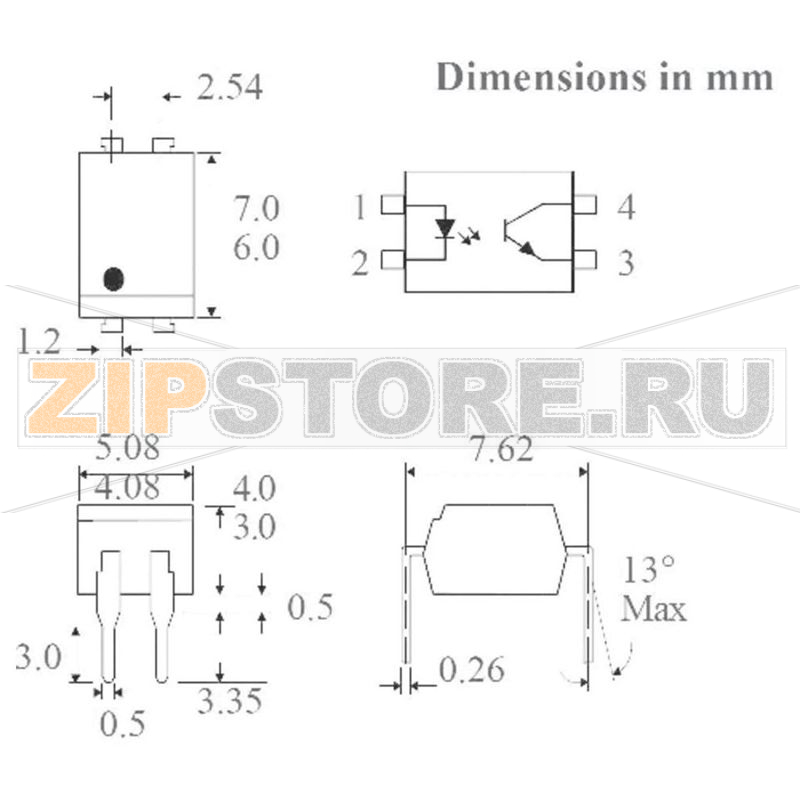 Оптопара DIP4 Isocom Components SFH618A-3X 