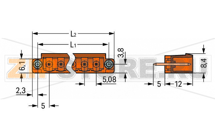 MCS MIDI Classic Вилка THT; 1.2 x 1.2 mm solder pin; прямые; Резьбовой фланец; Шаг контактов 5,08 мм; 7-пол.; оранжевые Wago 231-367/108-000 Исполнение с выводами под запрессовку обеспечивает крепление к печатной плате без пайки100% защита от неправильного подсоединенияВозможны варианты кодировки...