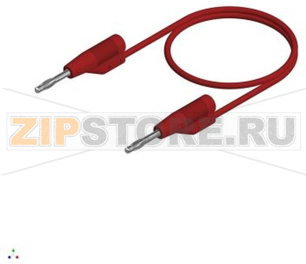 Провод тестовый 1 м, 6 A, 30 В/AC, 60 В/DC, красный Hirschmann 938110101 
