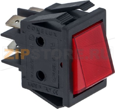 PULSANTE BIPOLARE ROSSO 16A 250V 