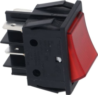SWITCH 2-POLE LUMINOUS RED