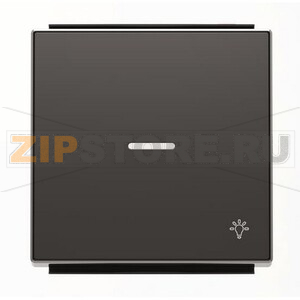 Клавиша для одноклавишных выключателей/переключателей/кнопок с символом &quot;Свет&quot; и линзой подсветки, чёрный бархат ABB 2CLA850440A1501 