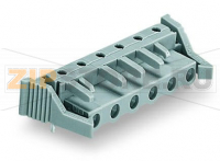 MCS MIDI Classic Розетка под пайку THT; 0.6 x 1.0 mm solder pin; угловые; Фиксирующий рычаг; Шаг контактов 7,5 мм; 7-пол.; серые Wago 232-837/039-000