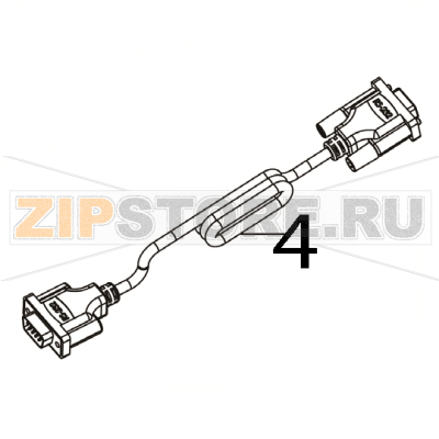 Кабель RS-232 TSC TA300 Кабель RS-232 для принтера TSC TA300Запчасть на деталировке под номером: 4