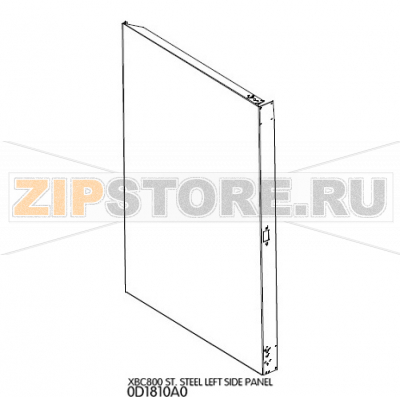 St. Steel left side panel Unox XBC 805 St. Steel left side panel Unox XBC 805Запчасть на деталировке под номером: 2Название запчасти на английском языке: St. Steel left side panel Unox XBC 805