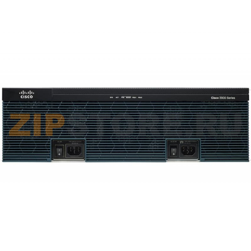 Маршрутизатор 1 Гб, 4xGE, RJ-45, VoIP, 2xSFP, PVDM3-64, UC Cisco CISCO3945E-V/K9 