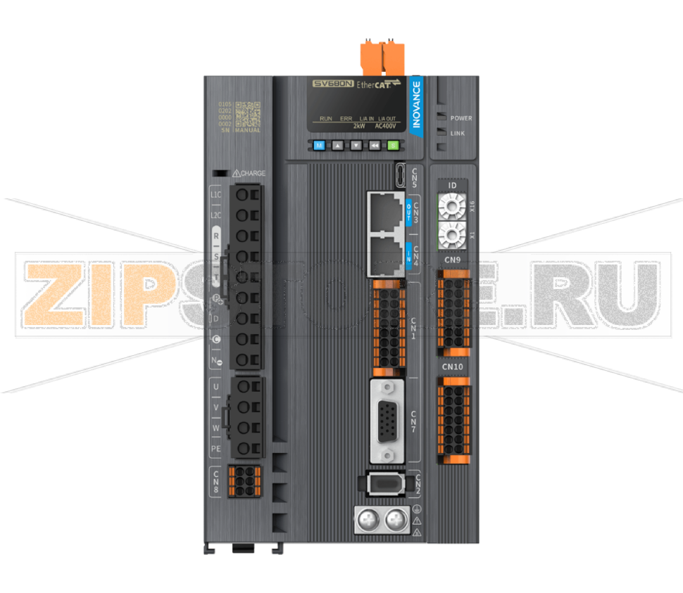 Сервопривод 220 В, 12 A, 1.5 кВт, EtherCAT (FSoE), STO, 1 фаза, IP20 Inovance SV680NS012S-GINT 