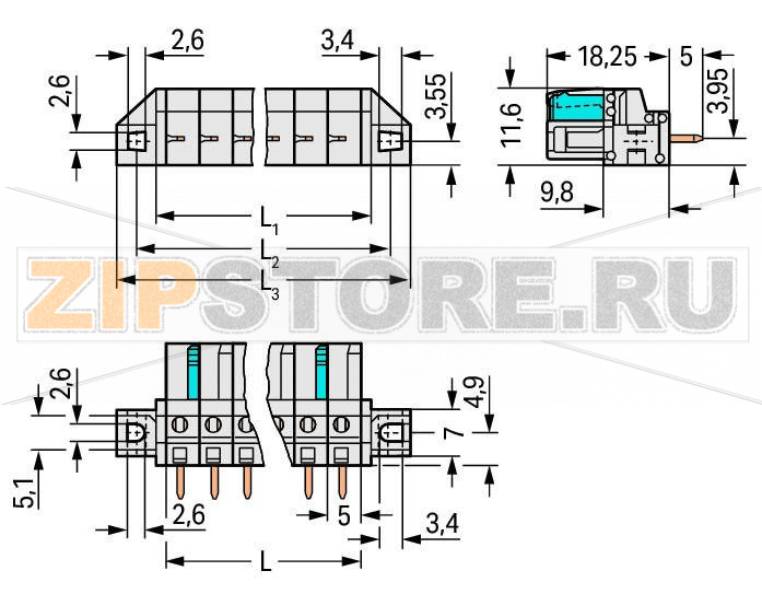 MCS MIDI Розетка под пайку THT; 0.6 x 1.0 mm solder pin; прямые; 100% защита от неправильного подсоединения; зажимное кольцо; Шаг контактов 5 мм; 15-пол.; светло-серые Wago 722-145/031-000 Встроенные тестовые порты для тестовых штекеров O 2 ммДля соединений "провод-провод" и "плата-провод"Выходы под печатные платы с защитой от касанияЛегко идентифицируемые входы и выходы печатной платы100% защита от неправильного подсоединенияВозможны варианты кодировки...