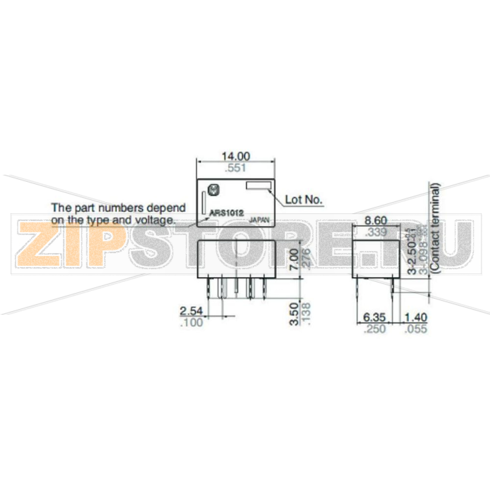 Реле электромагнитное 12 В/DC, 0.5 А, 1 шт Panasonic ARS1012 