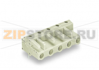 MCS MIDI Розетка под пайку THT; 0.6 x 1.0 mm solder pin; угловые; 100% защита от неправильного подсоединения; Шаг контактов 7,5 мм; 4-пол.; светло-серые Wago 722-834