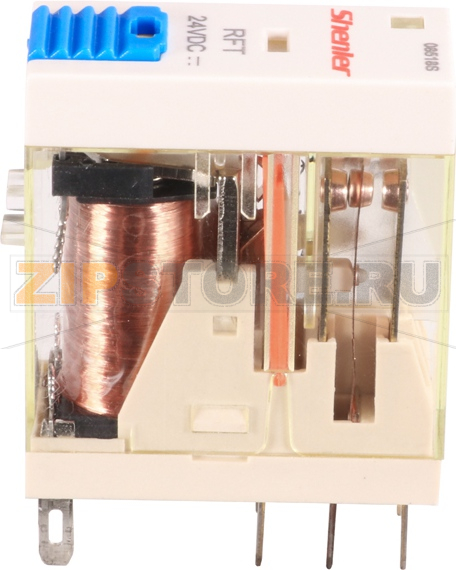 Реле миниатюрное (2CO), 8A, DC 12V с LED индикацией и кнопкой тест Shenler RFT2CO012LT 