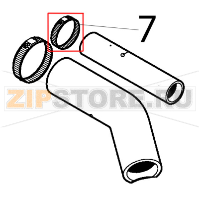 Clamp Ø: 38-50 Silanos E1000 Clamp Ø: 38-50 Silanos E1000Запчасть на деталировке под номером: 7