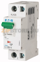 Выключатель автоматический 6А, кривая откл. С, 1+N полюс, откл. способ. 10 кА Eaton PL7-D6/1N