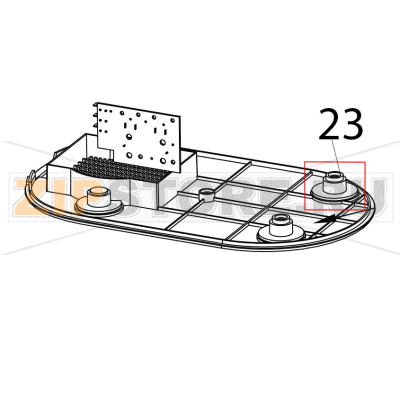 Foot KitchenAid 5KVJ0111ECA Foot KitchenAid 5KVJ0111ECAЗапчасть на деталировке под номером: 23