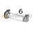 Platen roller assembly TSC TDP-324 - Platen roller assembly TSC TDP-324