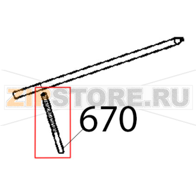Prig. M5x40 tirante motore Sirman Mirra 220 Prig. M5x40 tirante motore Sirman Mirra 220Запчасть на деталировке под номером: 670