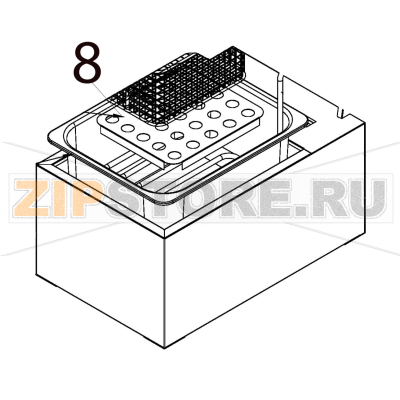Layer of frying basket Hurakan HKN-FR6L Layer of frying basket Hurakan HKN-FR6LЗапчасть на деталировке под номером: 8