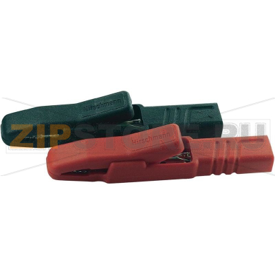 Набор зажимов 25 А, тип: крокодил, черные, красные, 2 шт Hirschmann AK 2 S 