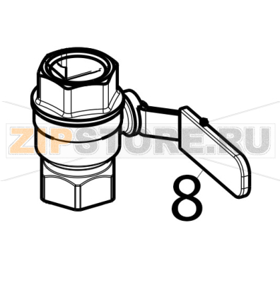 Valve 1&quot; FF Tecnoinox DCP35E0 Valve 1" FF Tecnoinox DCP35E0Запчасть на деталировке под номером: 8
