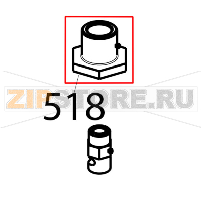 Ovens detergent nozzle bushing Tecnoinox EFB06DSL Ovens detergent nozzle bushing Tecnoinox EFB06DSLЗапчасть на деталировке под номером: 518