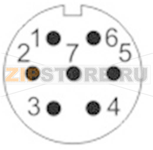 Разъем круглый, 7 контактов, 1 шт Weipu SF1211/S7 II 