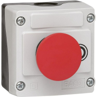Кнопка аварийной остановки в корпусе 240 В/AC, 2.5 А, IP66, 1 шт Baco LBX10210