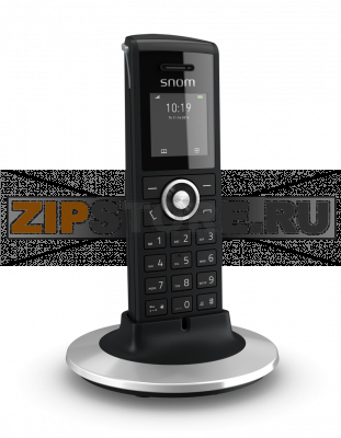 SNOM M25  Офисный беспроводной DECT телефон для базовых станций М300, М700 и М900. Цветной экран TFT, До 75 часов в режиме ожидания и 7 часов в режиме разговора, Настраиваемый сигнальный светодиод, Разъем 3,5 мм для гарнитуры, Беспроводное обновление прог 