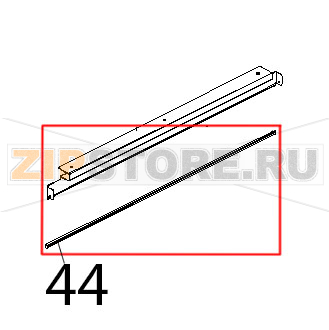 Profilo porta sil nero P346 Unox XV 703G Profilo porta sil nero P346 Unox XV 703GЗапчасть на деталировке под номером: 44