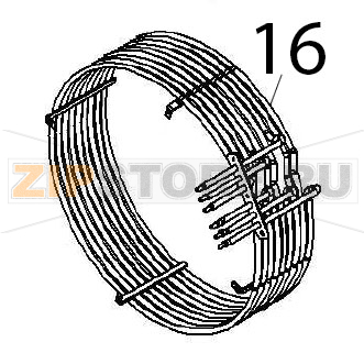 Heater 16.4 kW, 230 V Angelo Po FX101E1 Heater 16.4 kW, 230 V Angelo Po FX101E1Запчасть на деталировке под номером: 16