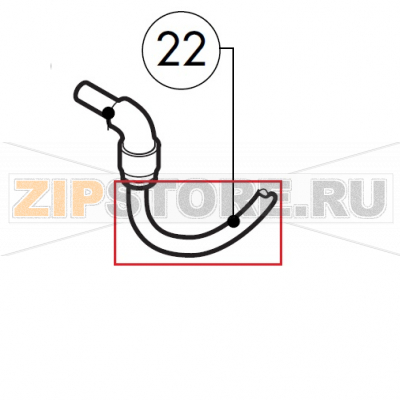 Pe D.10 mm x7 water flexible pipe (3 mt long) Lainox MVE051P                     Pe D.10 mm x7 water flexible pipe (3 mt long) Lainox MVE051PЗапчасть на сборочном чертеже под номером: 22Название запчасти на итальянском языке языке: Pe D.10 mm x7 water flexible pipe (3 mt long) Lainox MVE051P

