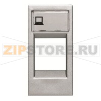 Накладка для суппортов и телекоммуникационных разъёмов, серебристая ABB 2CLA211810N1301