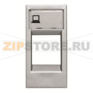 Накладка для суппортов и телекоммуникационных разъёмов, серебристая ABB 2CLA211810N1301 