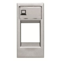 Накладка для суппортов и телекоммуникационных разъёмов, серебристая ABB 2CLA211810N1301