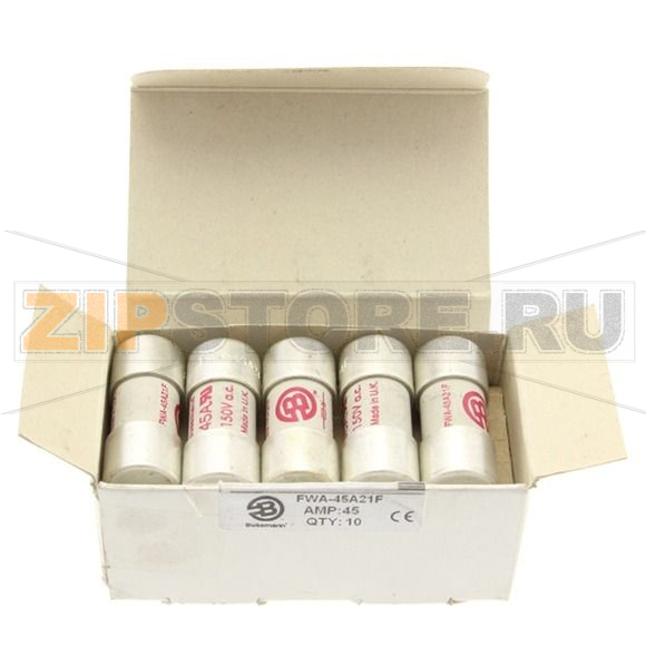 Предохранитель, 45 A, AC 150 В, DC 150 В, 100 кА, 21x51 мм, aR, UL Eaton SEMI-COND FUSE 45A 150V 