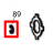 E-Ring, Φ4.0*9.0*0.6t/mm(BK),1-092401-00 Godex RT200