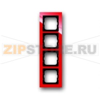 Рамка четырехместная, красная ABB 2CKA001754A4352