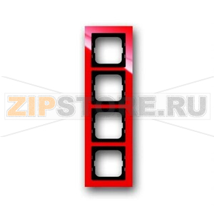 Рамка четырехместная, красная ABB 2CKA001754A4352 